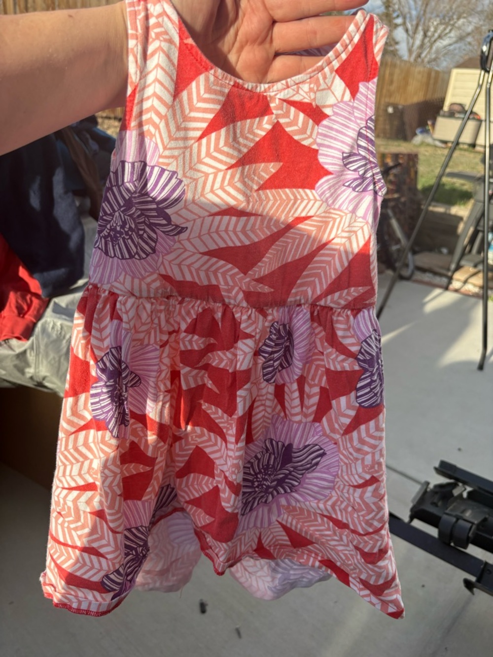 Gymboree Red, Pink & Purple Floral Tank Dress